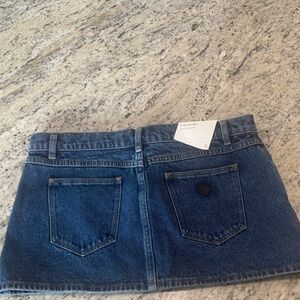 Abrand Dark Blue Denim Mini Skirt